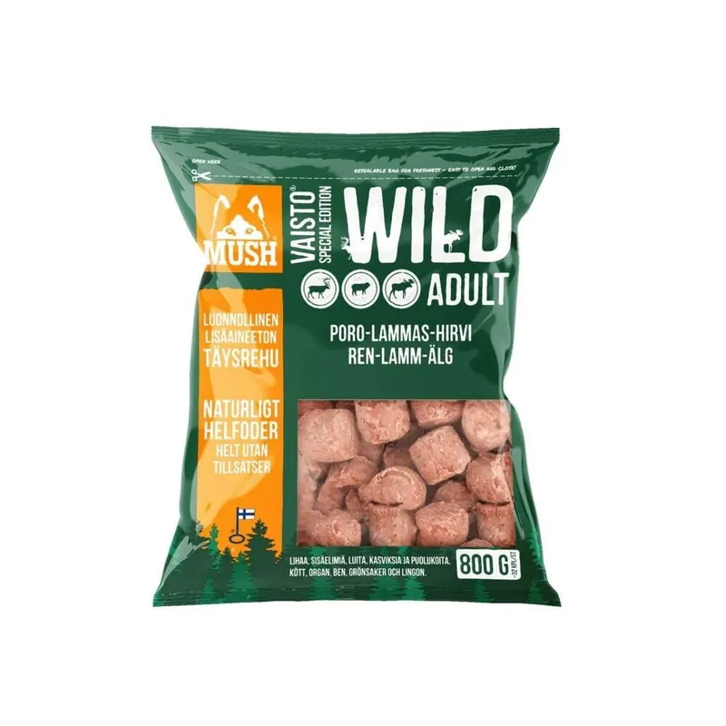 Mush Vaisto Wild Ren-Lamm-Älg Köttbullar Kampanjpris