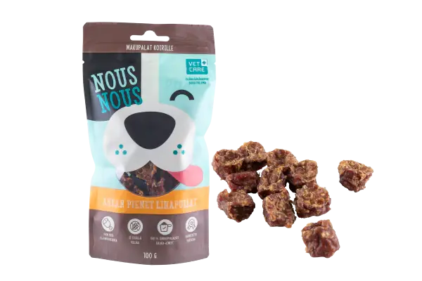 NousNous små ankköttbullar 100 g för hundar Endast idag
