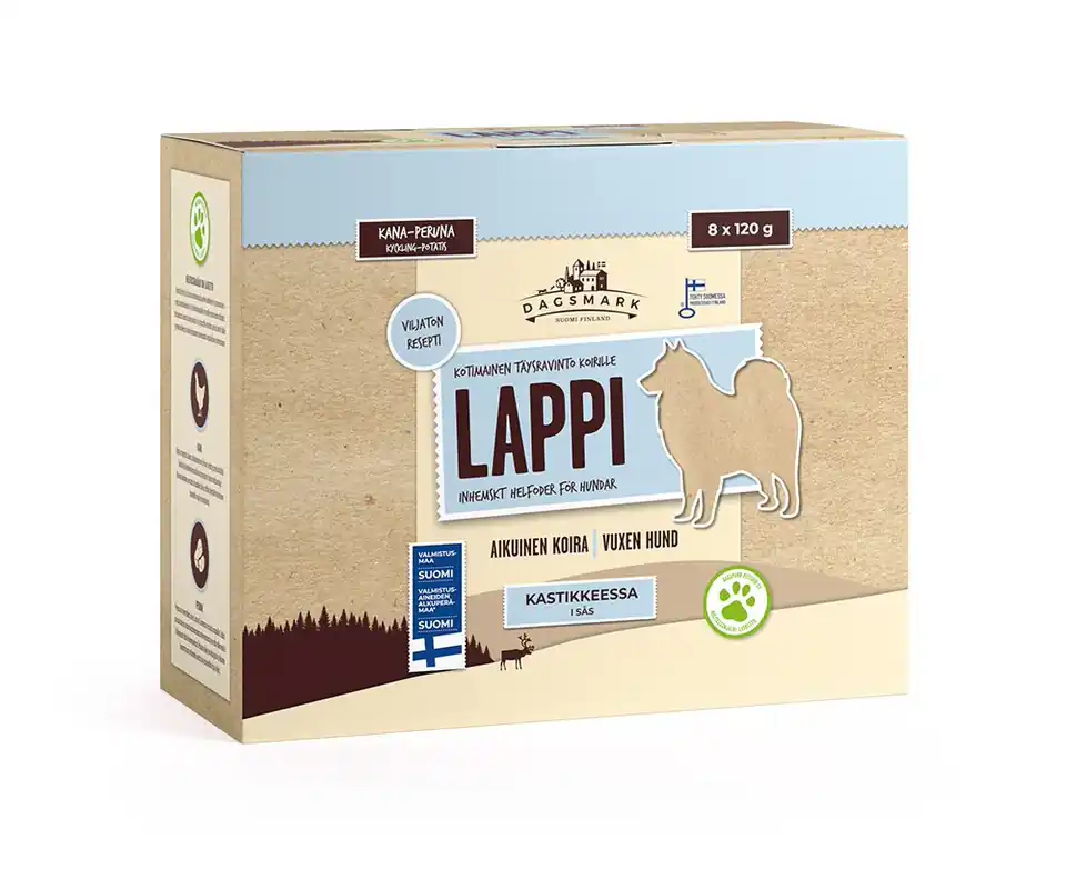 Dagsmark Lappi våtfoder för hundar 8 x 120 g Populärt val