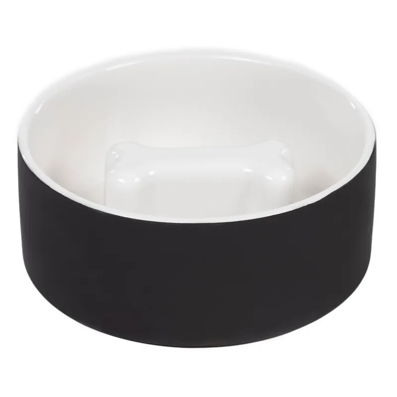 Cooling Bowl Kylande Foderskål - L Slow Feed Svart Erbjudandepris