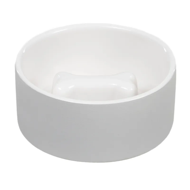 Cooling Bowl Kylande Foderskål - M Slow Feed Grå Endast idag