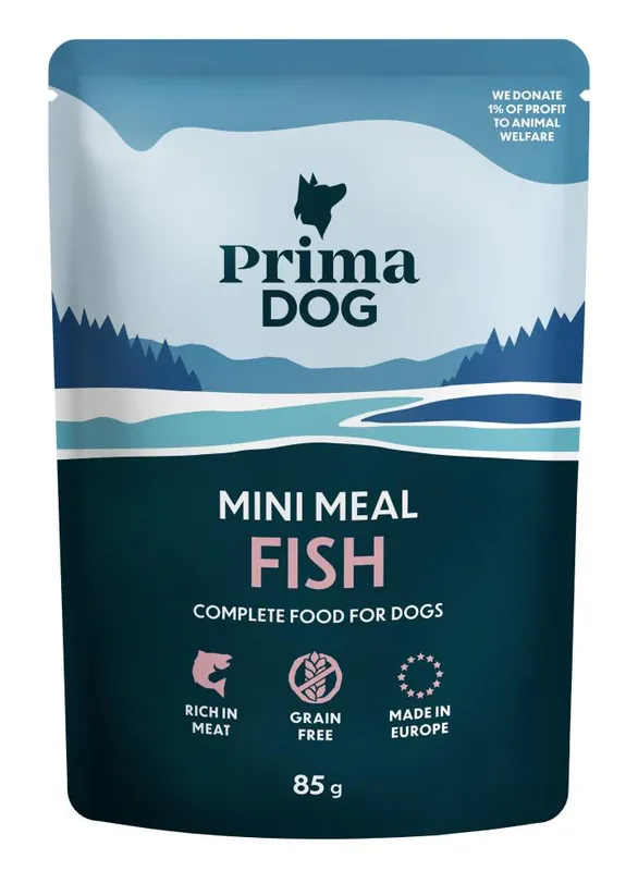 Endast idag PrimaDog Mini Meal Fisk i sås för hundar 85 g