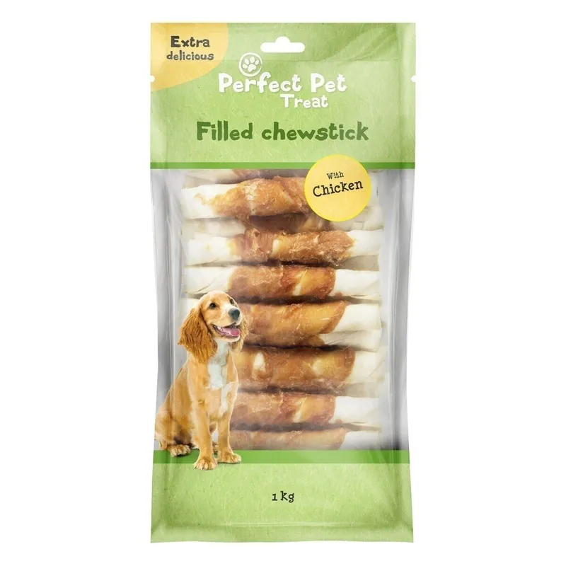 Expressleverans Perfect Pet Fylld Tuggpinne med Kyckling 13 cm