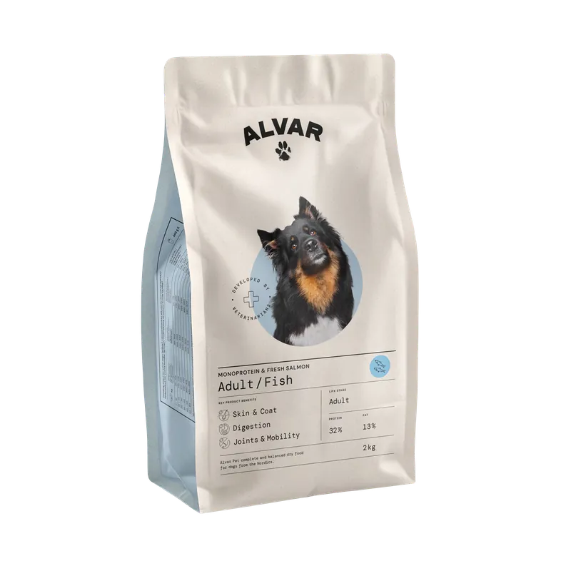 Alvar Pet Adult/Fish torrfoder för hundar Rea