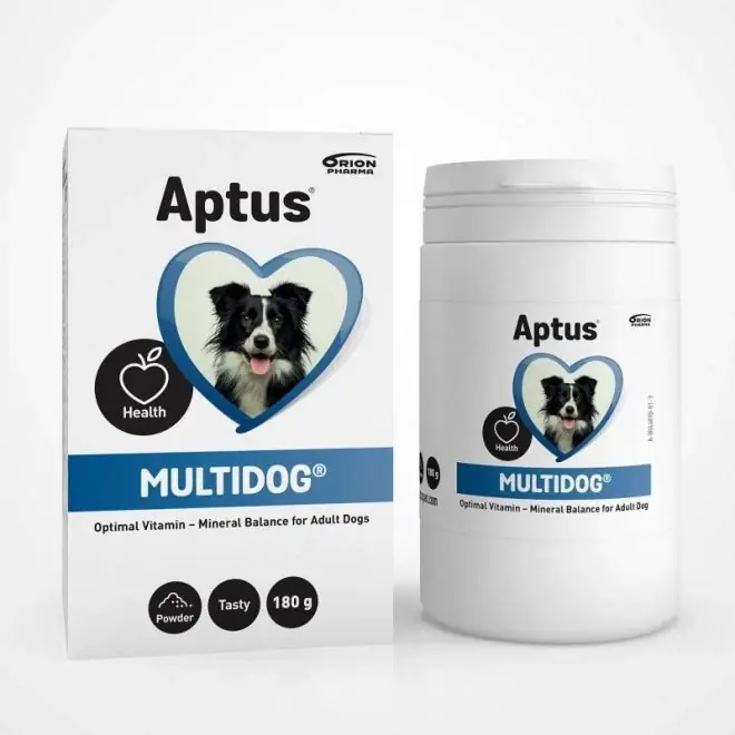 Beställ idag Aptus Multidog vitaminpulver för hund 180 g