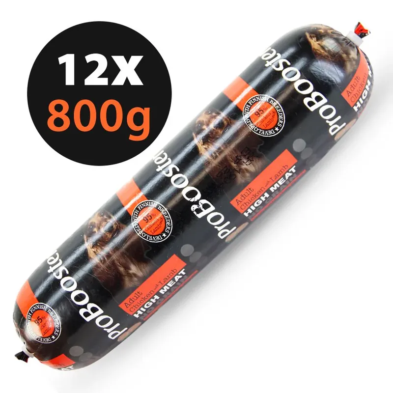 ProBooster Köttmåltid kyckling & lamm 12 x 800 g för hundar Säker betalning