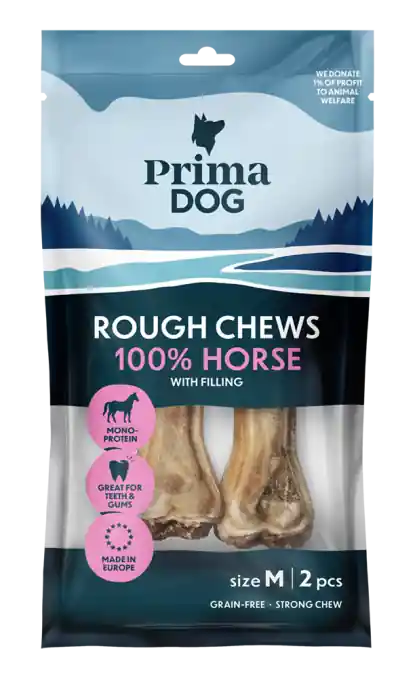 Rough Chews Fyllt Tuggben Häst för Hund - 2-pack Medium Köp nu