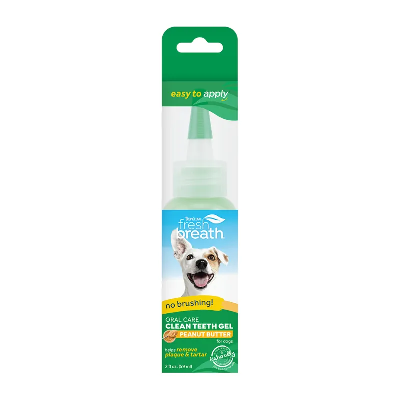 TropiClean Fresh Breath tandvårdsgel med jordnötssmör för hundar - 59 ml Snabb frakt
