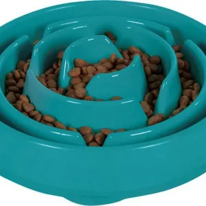 OUTWARD HOUND Oh Matskål Fun Feeder Slo-Bowl Turkos - L / 1000 ml Lägg i varukorgen