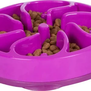 Snabb leverans Outward Hound Oh Matskål Fun Feeder Slo-Bowl Lila - S / 500 ml