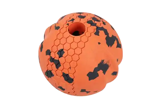 Dog ball 60X60 mm Orange/black - Hund - Hundleksaker & Spel - Gummileksaker - Non-stop dogwear - ZOO.se Begränsad tid