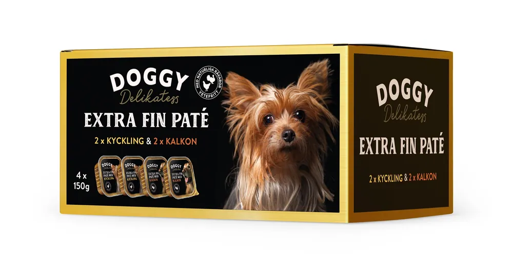 Delikatess Paté Kyckling & Kalkon Våtfoder 4x150g Kampanjpris