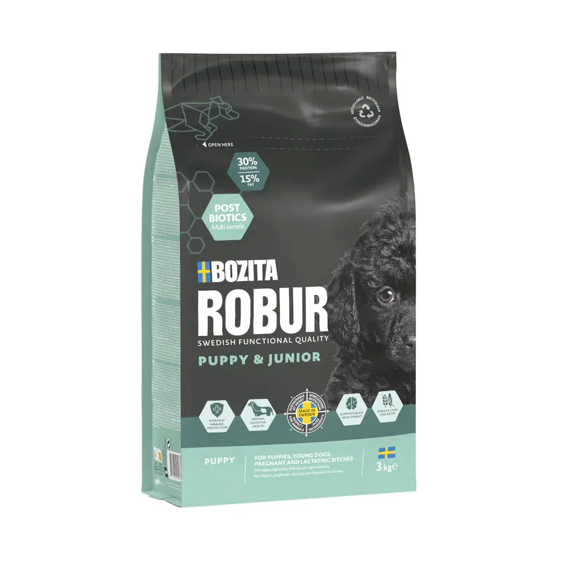 Bozita Robur Puppy & Junior med kyckling - 3 kg Endast denna vecka