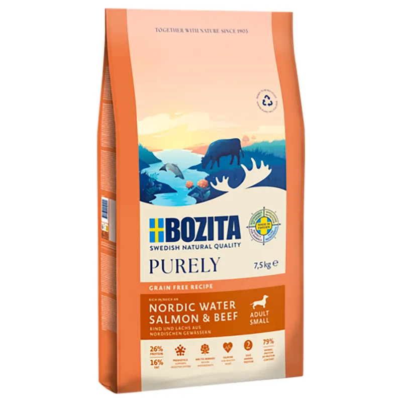 Bozita Dog Purely Adult Small Grain Free Salmon & Beef - 7,5 kg Beställ nu