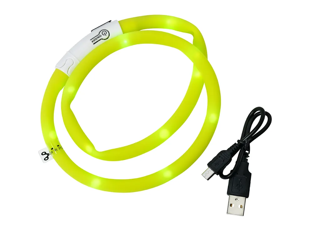 Begränsat antal Blinkhalsband LED Gul