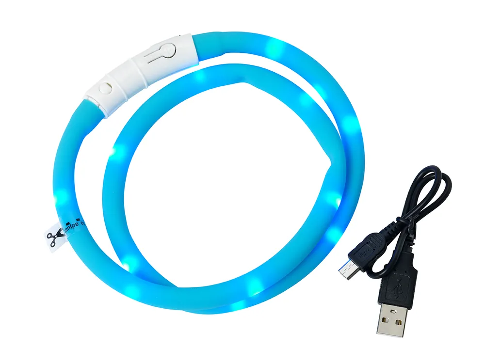 Rabatt Blinkhalsband LED Turkos