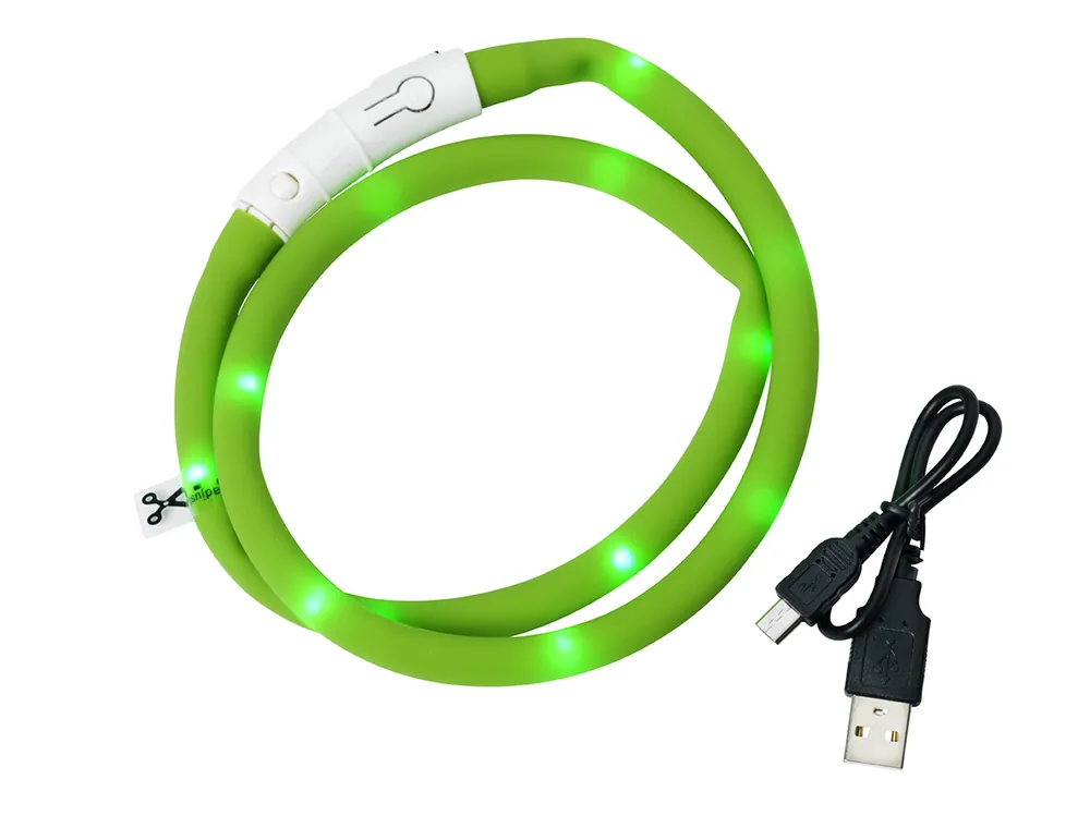 Kundfavorit Blinkhalsband LED Grön