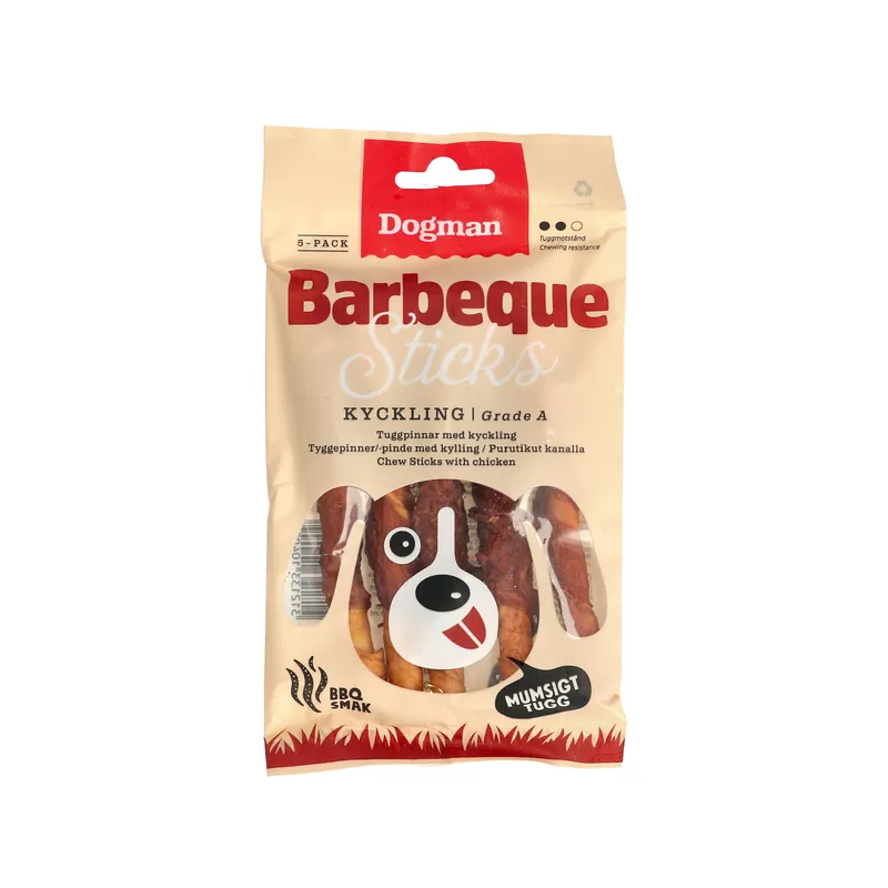 Trygg betalning Barbeque Sticks med Kyckling 5p 12,5cm
