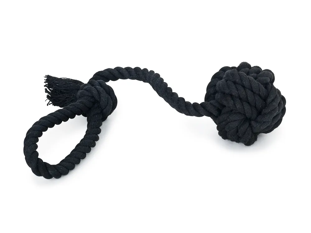 Populär Leksak Repboll med handtag Svart