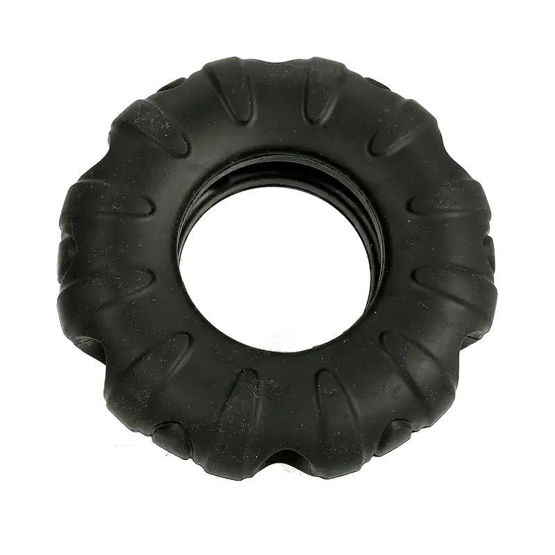 Rough Play Hundleksak Gummi Däck Svart 11cm Kundfavorit