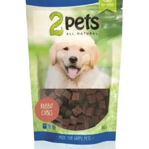 2pets Dogsnack Rabbit Cubes - 100 g Kundfavorit