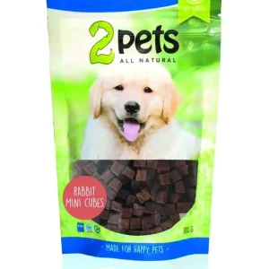 2pets Dogsnack Rabbit MiniCubes - 100g Premium