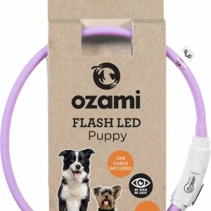 Begränsat erbjudande Ozami Halsband Flash Puppy - 45 cm / Lila