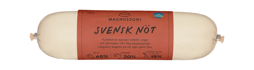 Svensk Nöt - 650g - Hund - Hundmat & hundfoder - Våtmat & Våtfoder för hund - Magnussons - ZOO.se Endast denna vecka