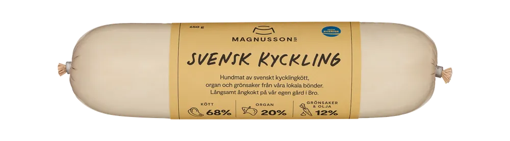 Premium Svensk kyckling - 650g - Hund - Hundmat & hundfoder - Våtmat & Våtfoder för hund - Magnussons - ZOO.se