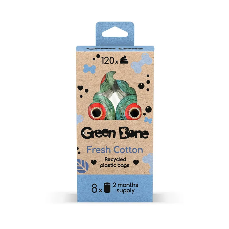Green Bone Cotton Fresh Hundbajspåsar Reapris