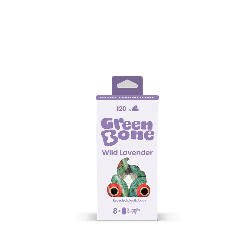 Green Bone Bajspåsar Wild lavender 8-pack Begränsad tid