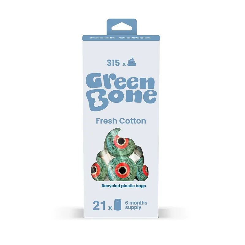 Rea Green Bone Cotton Fresh Hundbajspåsar