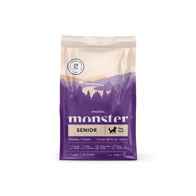 Dog Original Senior Chicken/Turkey 2 kg - Hund - Hundmat & hundfoder - Torrfoder för hund - Monster Pet Food - ZOO.se Handla nu