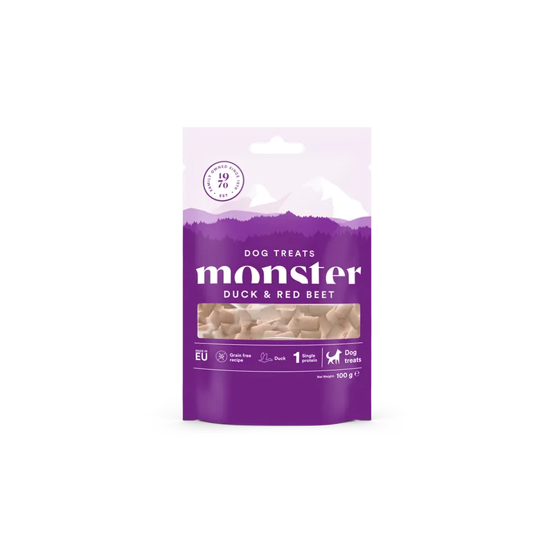 Erbjudandepris Hundgodis Monster Dog Baked Treats Duck & Red Beet 100 g