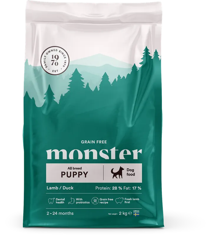 Monster Dog Grain Free Puppy All Breed Lamb/Duck 2 kg Endast denna vecka