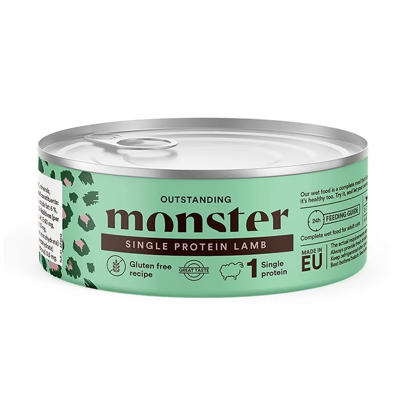 Begränsad tid Monster Cat Adult Single Protein Lamb 100 g