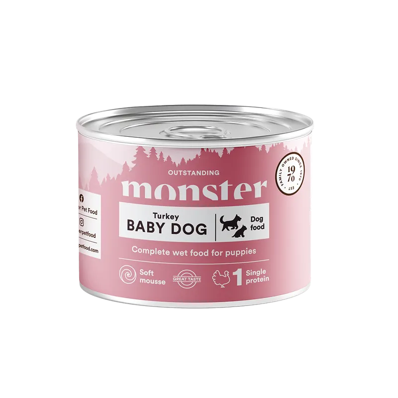Dog Baby Mousse Can 190 g - Hund - Hundmat & hundfoder - Våtmat & Våtfoder för hund - Monster Pet Food - ZOO.se Lågt pris