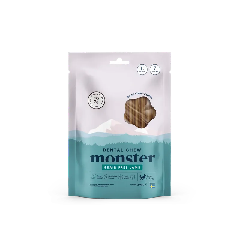 Rabatter Monster Dog Dental Chew Lamb Large - 7 st