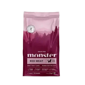 Dog Grain Free Adult Red Meat 2 kg - Hund - Hundmat & hundfoder - Torrfoder för hund - Monster Pet Food - ZOO.se Kampanjpris