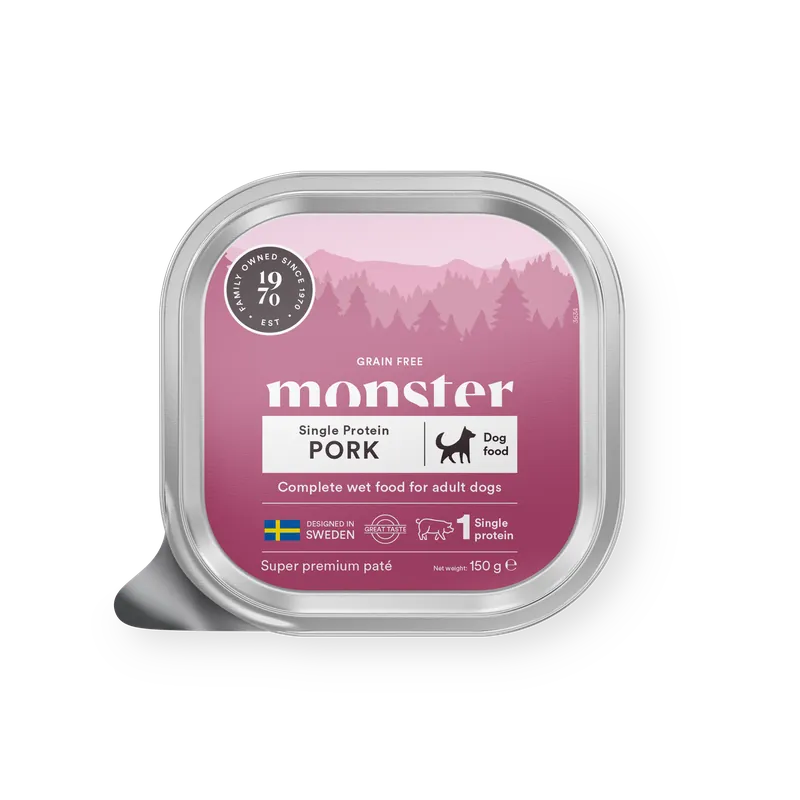 Rea Dog Pork Paté 150 g - Hund - Hundmat & hundfoder - Våtmat & Våtfoder för hund - Monster Pet Food - ZOO.se