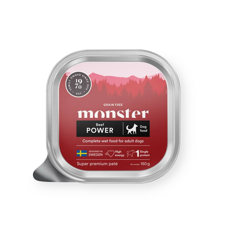 Dog Power Beef Paté 150 g - Hund - Hundmat & hundfoder - Våtmat & Våtfoder för hund - Monster Pet Food - ZOO.se Populär