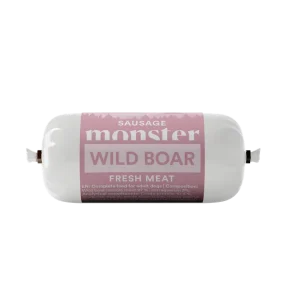Dog Sausage Wild Boar 80 g - Hund - Hundmat & hundfoder - Våtmat & Våtfoder för hund - Monster Pet Food - ZOO.se Trygg betalning