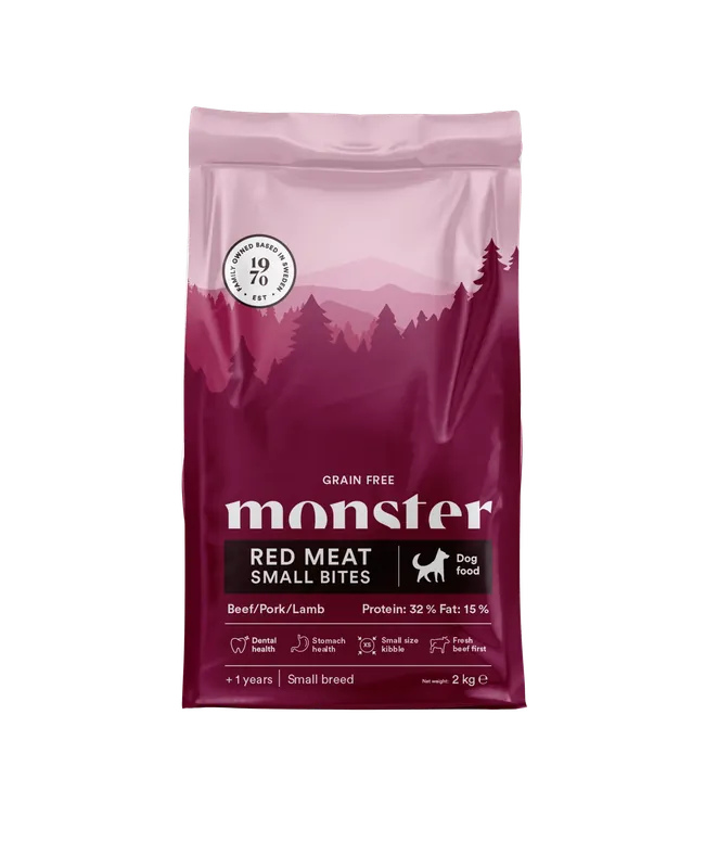 Monster Dog GF Adult Red Meat Small Bites - 2 kg Begränsad tid