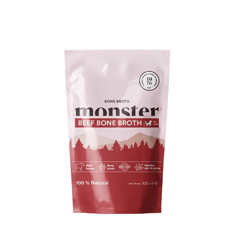 Monster Dog Bone Broth Beef 100 ml Populär