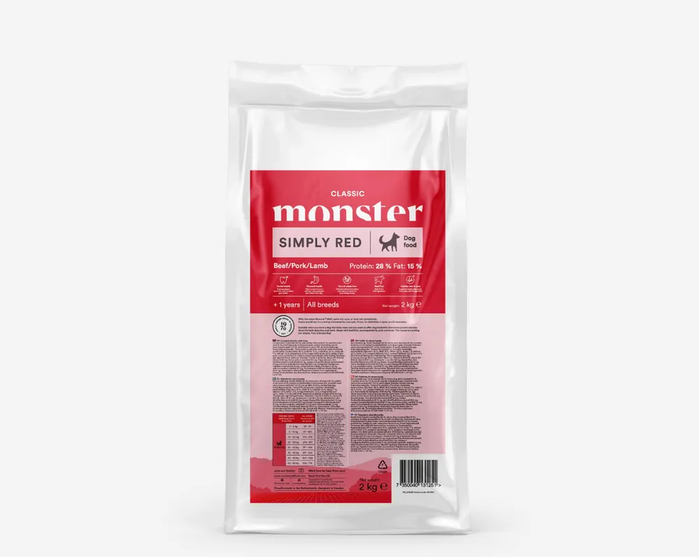I lager Dog Classic Simply Red Beef/Pork/Lamb torrfoder - 17 kg
