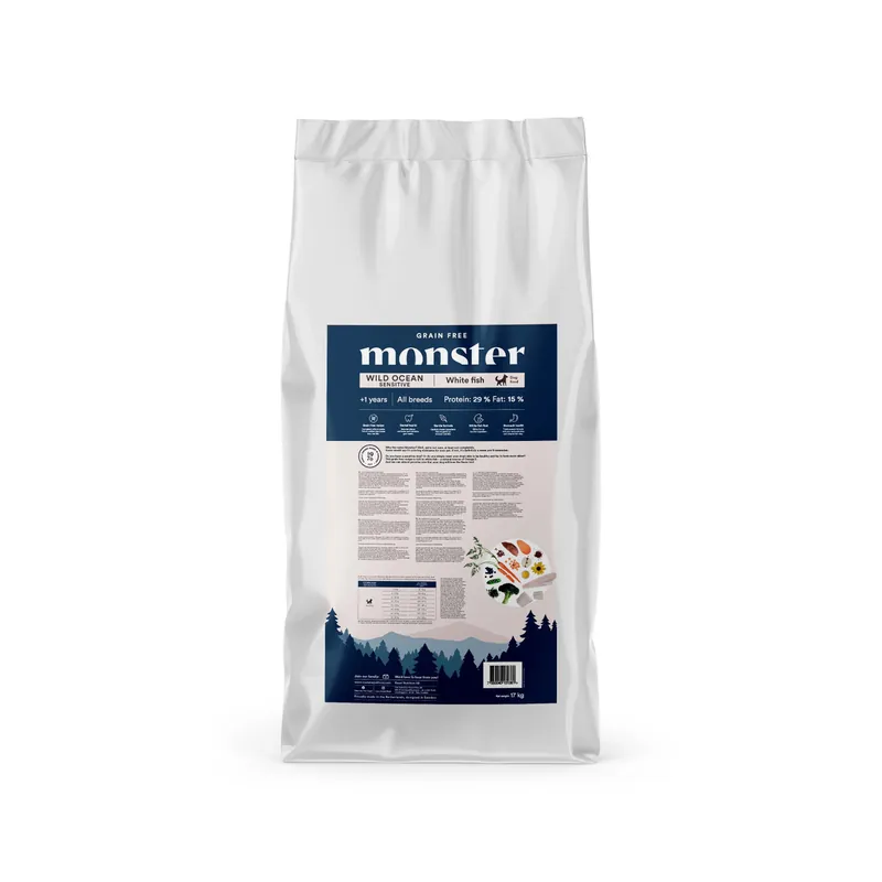 Dog Grain Free Wild Ocean Sensitive All Breed - 17 kg I lager