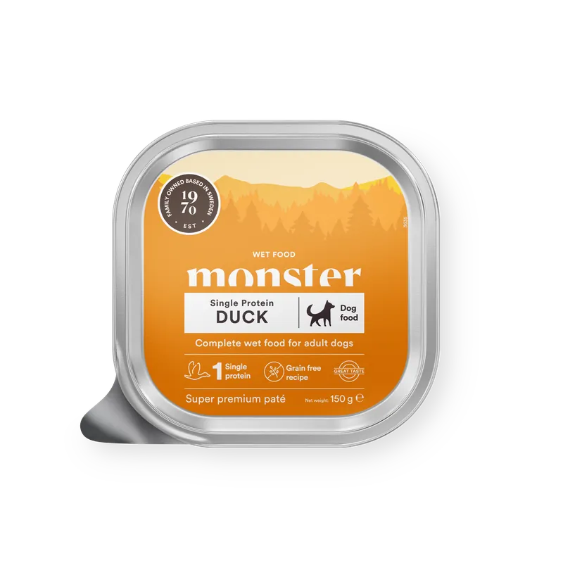 Monster Dog Duck Paté - 150 g Snabb frakt
