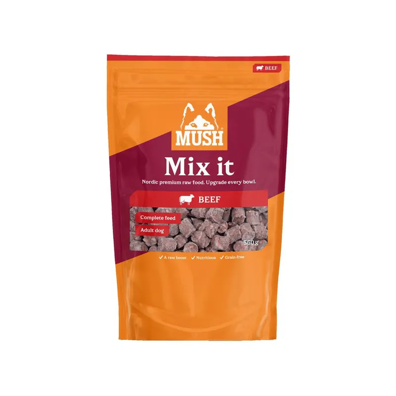 Fynd Mush Mix it Frozen Beef Färskfoder till Hund 560 g