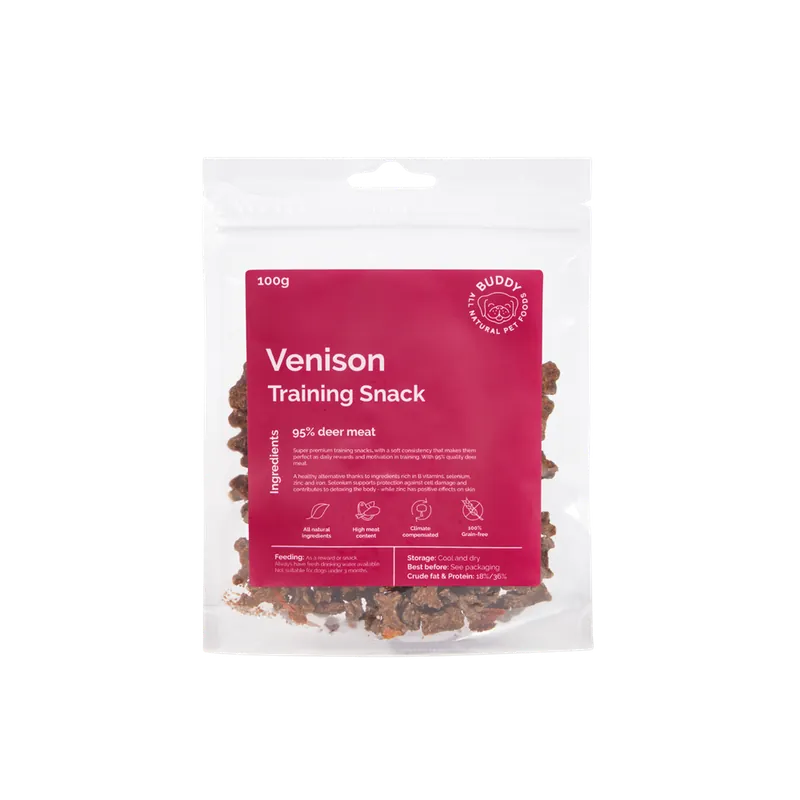 Buddy Training Snacks Venison 100 g Sänkt pris