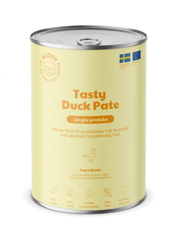 Begränsad tid Buddy Dog Tasty Duck Pate 6x400 g